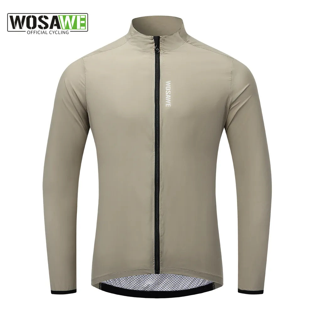 WOSAWE Men's Cycling Windbreaker Windproof Jacket Man Bicycle Jacket Ultralight Packable Road Bike Wind Jacket Vest Sleeveless-WAYBIKER