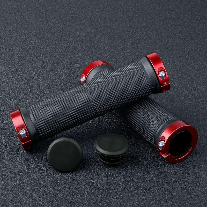 X-TIGER Bicycle Grip Handlebar End Cap Aluminium Alloy Lock Mountain Handle Bar Grips Anti-Skid Rubber Bicycle Skid-Proof Grips-WAYBIKER
