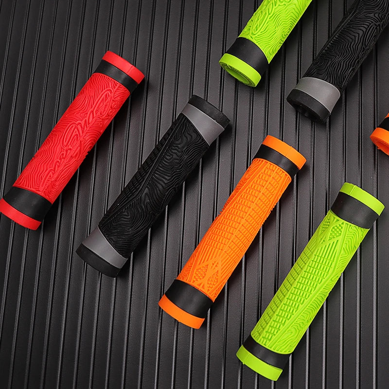 Lebycle Pure Silicone Gel Durable Shock Proof Anti Slip Soft Bicycle Grips for MTB Mountain Bike 22.1mm Handlebar-WAYBIKER