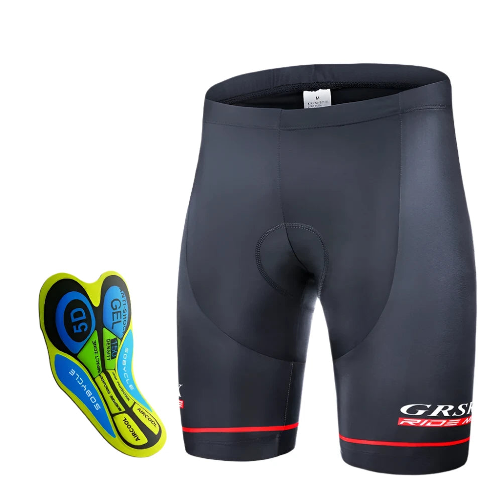 GRSRXX Cycling Shorts Men's Anti-slip Leg Grips Bike Shorts Shockproof 5D Pad Breathable Riding Bicycle Bib Short Ciclismo-WAYBIKER