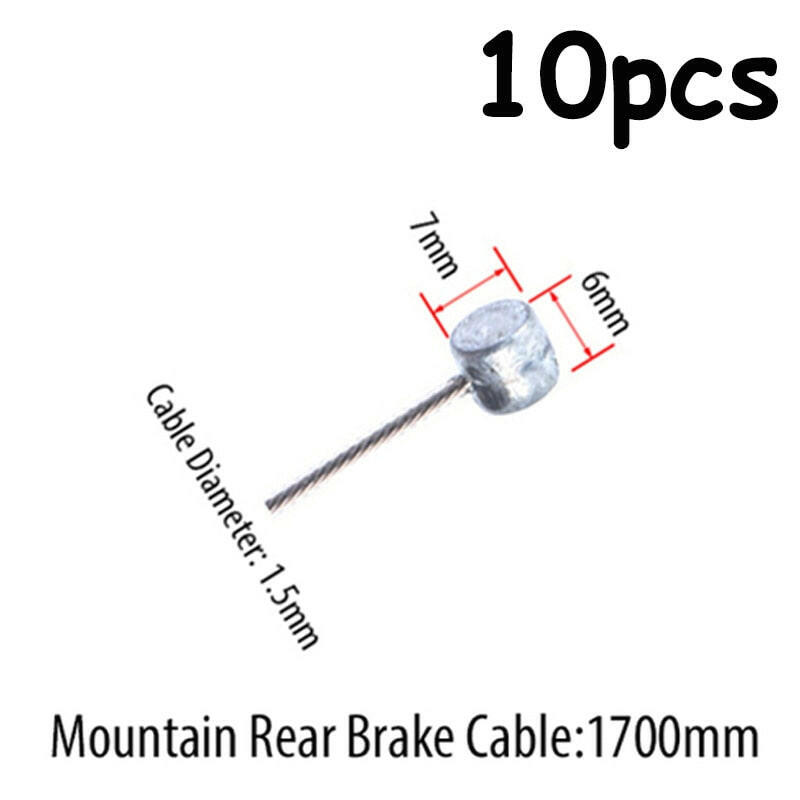 10PC Bicycle Brakes Line Road Mountain Bike Brake Cable Universal Bicycle Shift Cable Durable Road MTB Brake Shift Wire-WAYBIKER