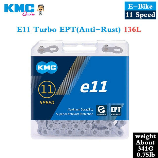 KMC E-BiKE E8 E9 E10 E11 E12 Chain 8 9 10 11 12 Speeds 136 Links Anti-rust Electric Sport Bicycle eBike Chains Original-WAYBIKER