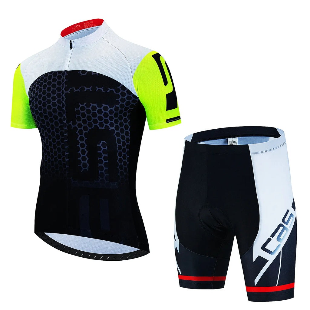 2023 Bicycles Cycling Jersey Set MTB Men's Cycling Maillot Summer Cycle T-Shirt Bib Shorts Suit Triathlon Mountain Bike Clothes-WAYBIKER