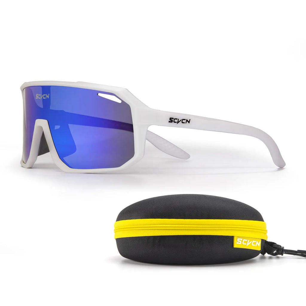 SCVCN Men Women Outdoor Sports Photochromic Cycling Sunglasses Male MTB Bicycle Glasses  Road Running Fishing Goggles With Case-WAYBIKER