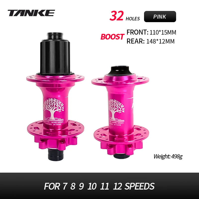 TANKE-Boost 12x148,15x110,Aluminum Bicycle Hub,32 Holes 120 Clicks 4Bearing MTB Mountain Bike Disc Brake Hub HG MS XD 8-12 Speed