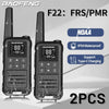 2PCS Baofeng F22 PMR FRS Mini Walkie Talkie Waterproof Type-C Licence-free NOAA Portable Two Way Ham Radio for Hunting-WAYBIKER