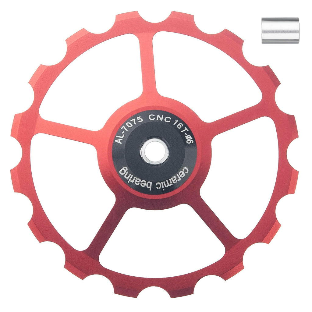 SENSAH MTB Bicycle Rear Derailleur Jockey Wheel Ceramic Bearing Pulley AL7075 CNC Road Bike Guide Roller Idler 11/12/13/14/15T-WAYBIKER