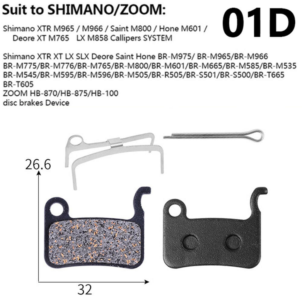 1 Pair/2pcs MTB DISC Brake Pads for Shimano XT DEORE MT200 315 For Magura/TEKTRO/AVID/MEGURA/HAYS Resin/Metal Disc Brake Pads-WAYBIKER