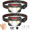 8 Modes Handfress Motion Sensor Powerful LED Headlight headlamp Head Lamp COB Flashlight Torch head light For Camping, fishing-WAYBIKER