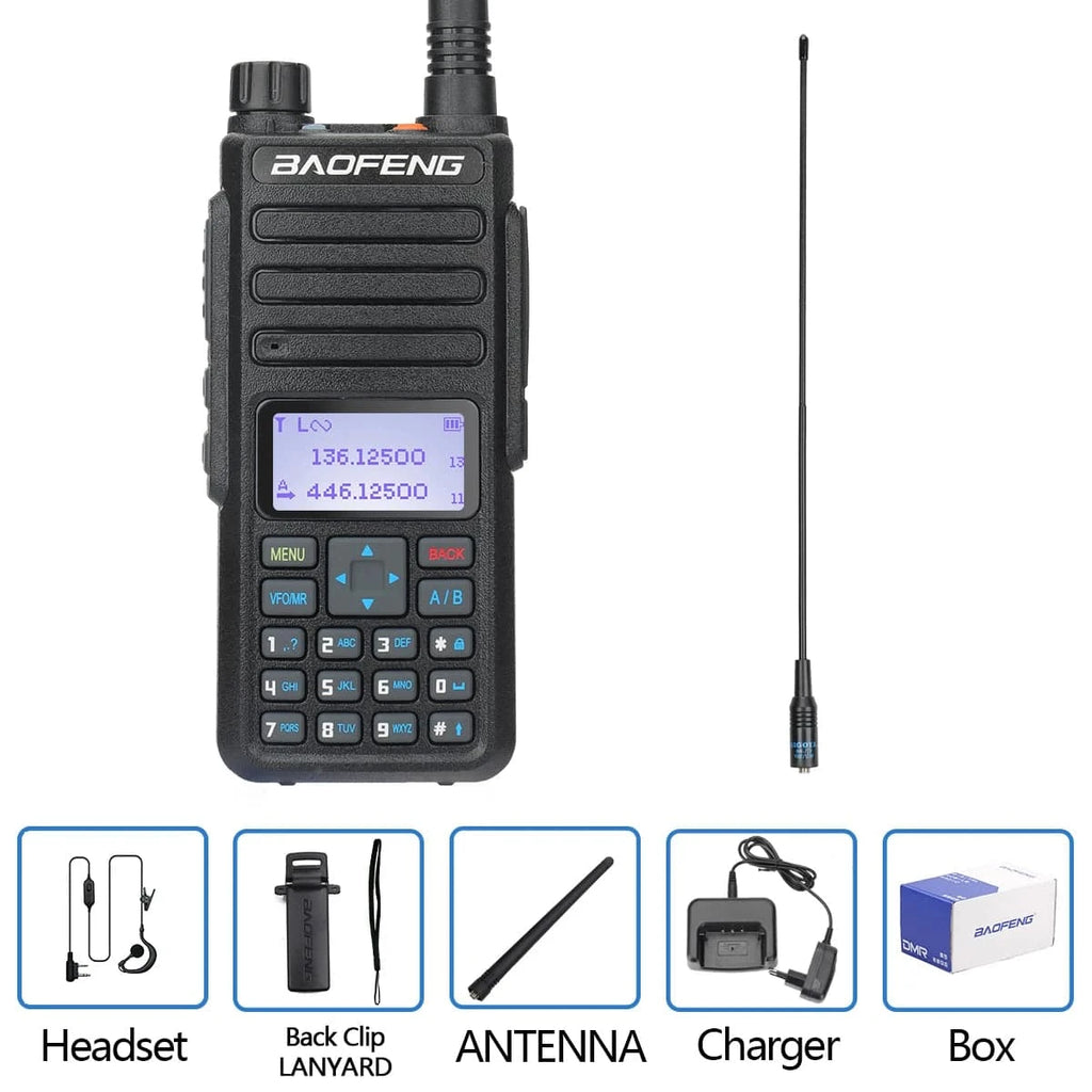 Baofeng DR-1801 DMR Digital Walkie Talkie Dual Time Slot Analog Tier 1&2 Long Range Dual Band 1024CH DM-1801 Ham Two Way Radio-WAYBIKER