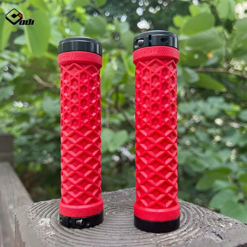 ODI Van Bicycle Handlebar Grips Lock-On Anti-slip Shock Absorption MTB Double Lock Ring for Retro Brompton BMX Folding Bike Grip-WAYBIKER