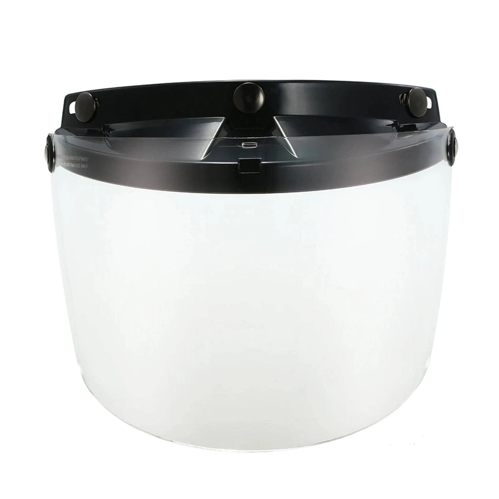 Universal 3 Snap Flip Up Visor Shield Lens for Retro Open Face Motorcycle Helmet Anti-UV Anti-fog and Anti-scratch-WAYBIKER