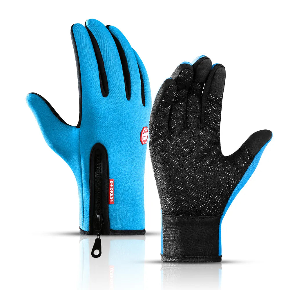Cycling Gloves Fingerless Riding MTB Bike Bicycle Glove Thermal Warm Motorcycle Winter Autumn Women Men-WAYBIKER