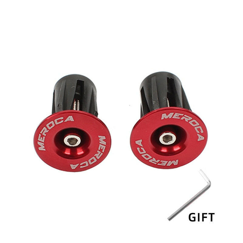 1 Pair Mountain Road Bike Handlebar End Plugs Aluminum Alloy Handle Bar End Cap BMX MTB Bike Grip Cover Bicycle Accessories-WAYBIKER