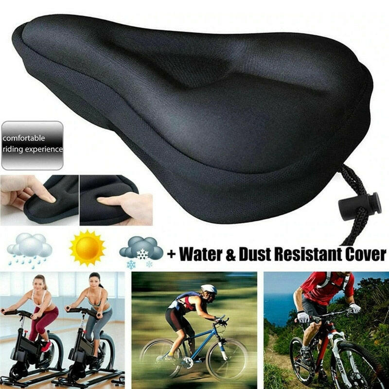 3D Soft Thickened Bicycle Seat Breathable Bicycle Saddle Seat Cover Comfortable Foam Seat Mountain Bike Cycling Pad Cushion Cove-WAYBIKER