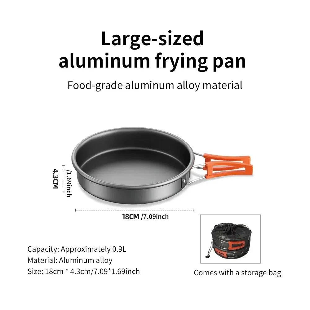 Outdoor Picnic Set Frying Pan Frying Pan In Frying Pan Frying Pan Single Frying Pan Portable Extra Light-WAYBIKER