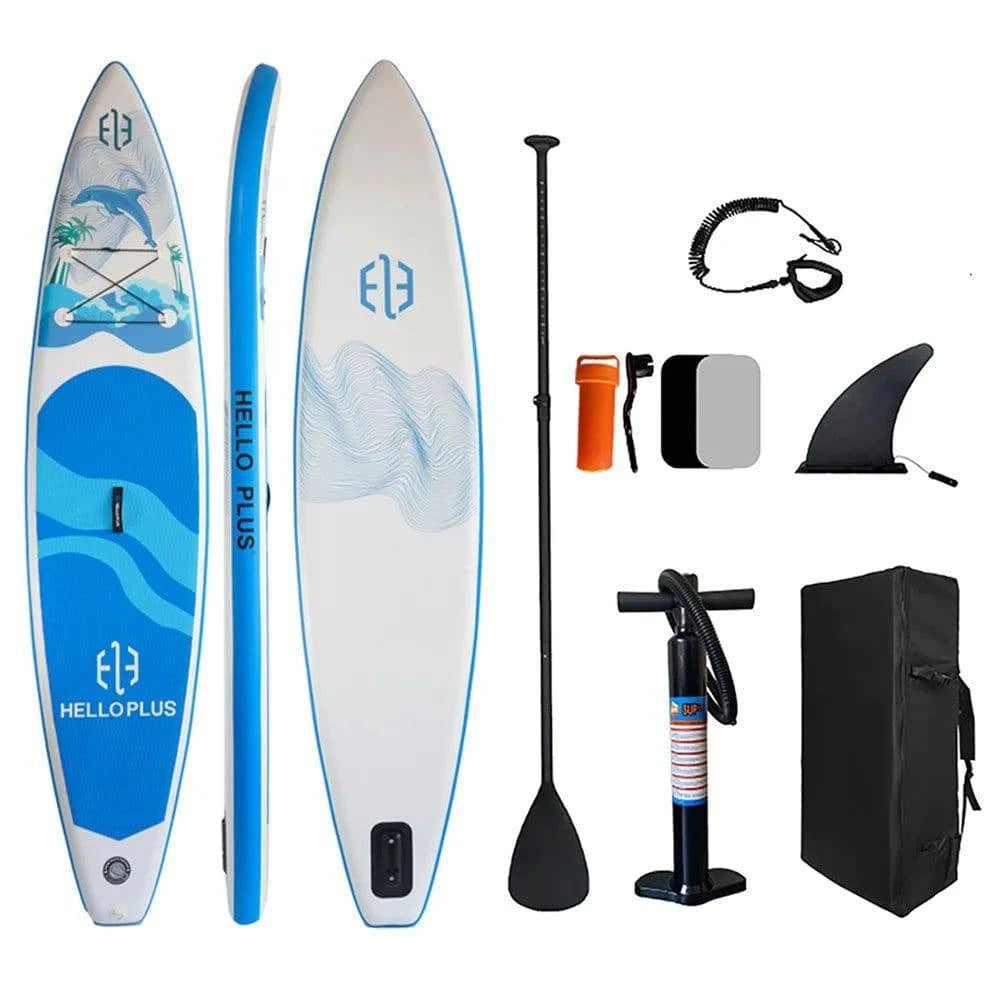 Inflatable Stand Up Paddle Board 3.5m PVC Surfboard for Adults-Stable Versatile and Portable for Surfing Racing Yoga Surf Board-WAYBIKER