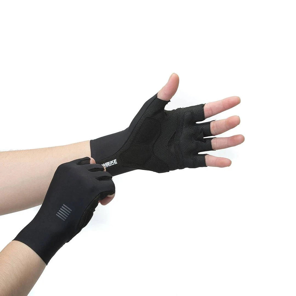 YKYWBIKE Cycling Gloves MTB Bike Gloves Sports Half Finger Sports Riding Goves Men Breathable Shockproof Bicycle Gloves 304-WAYBIKER