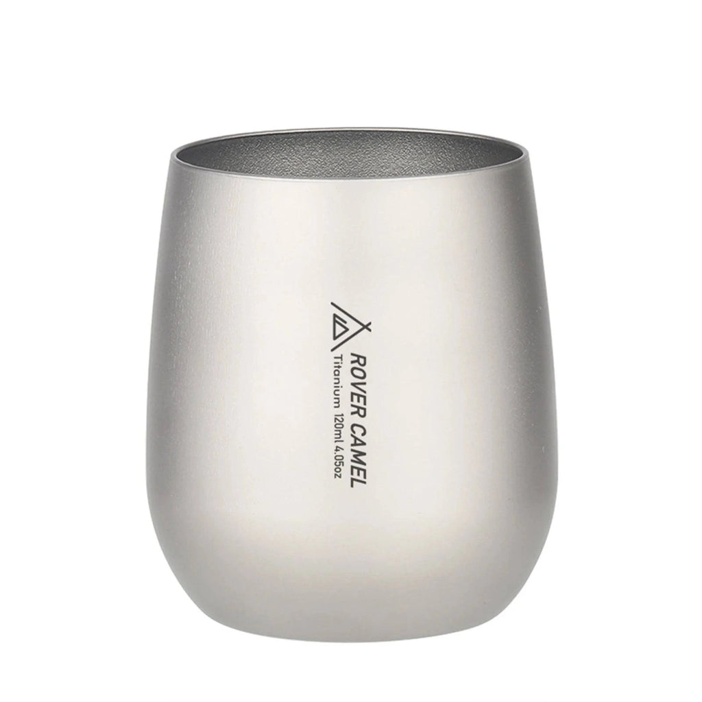 120ml Ultralight Titanium Double Wall Insulated Water Cup Tea Cup Mug for Outdoor Camping Hiking Backpacking Home Office-WAYBIKER