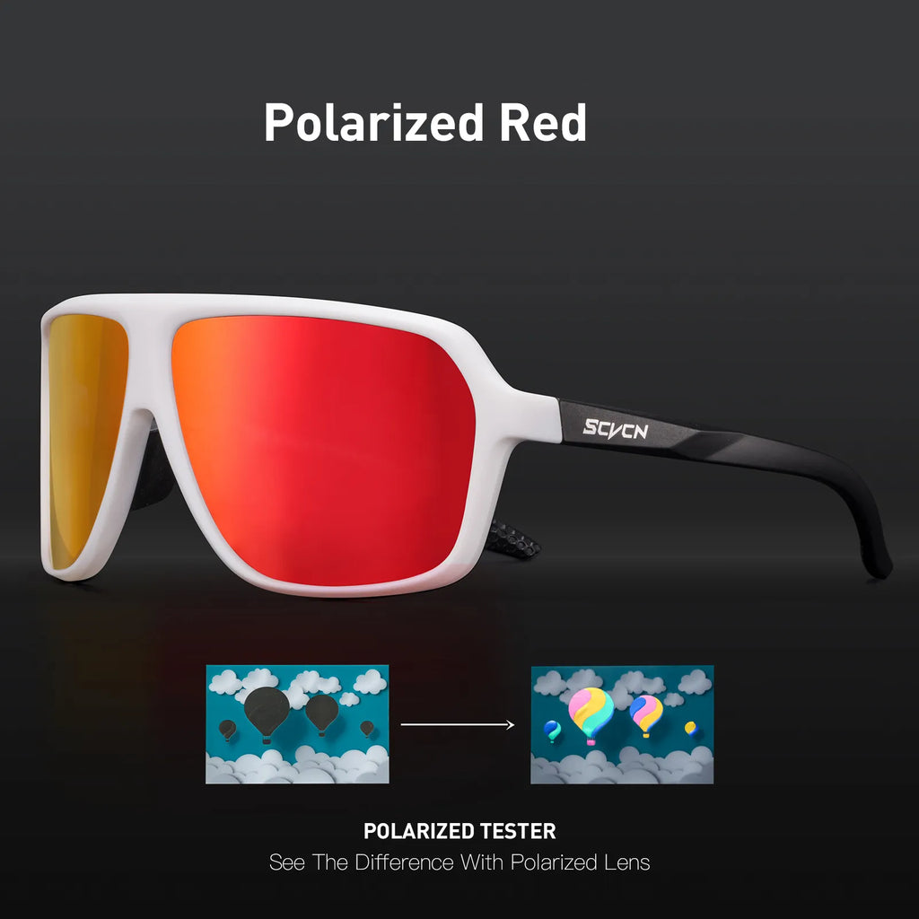 SCVCN Polarized Cycling Glasses Men Women Outdoor Sports Running Sunglasses Mountain Road Bicycle Glasses UV400 Safety Eyewear-WAYBIKER