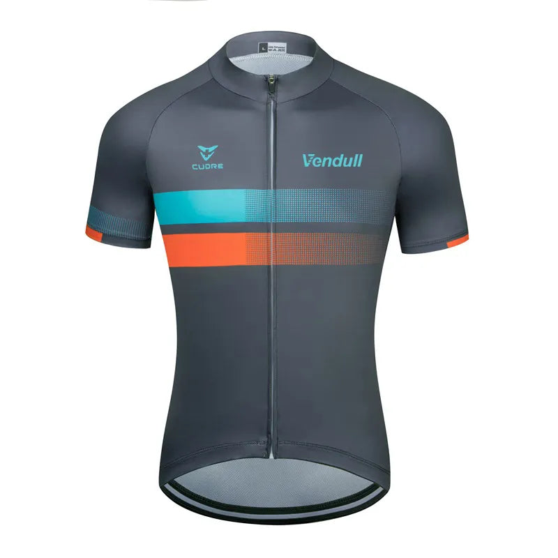 2023 New VENDULL Men Cycling Jersey Cycling Racing Tops Short Sleeve Cyclist Clothes Shirt Maillot Summer Bicycle Bike Wear