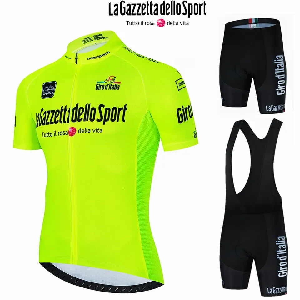 New Tour De Giro D'ITALIA Cycling Jersey Set Summer Cycling Clothing MTB Bike Clothes Uniform Maillot Ropa Ciclismo Cycling Suit