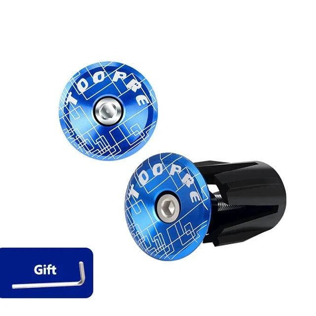 TOOPRE MTB Road Bike Handlebar End Plugs Bicycle Grip Handle Bar End Cap Aluminum Alloy MTB Handlebar Grips Plugs Caps-WAYBIKER