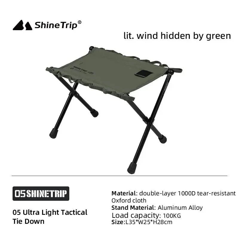 ShineTrip Outdoor Chair Aluminum Alloy Ultra Light Portable Mazha Folding Camping Chair Fishing Chair Small Bench-WAYBIKER