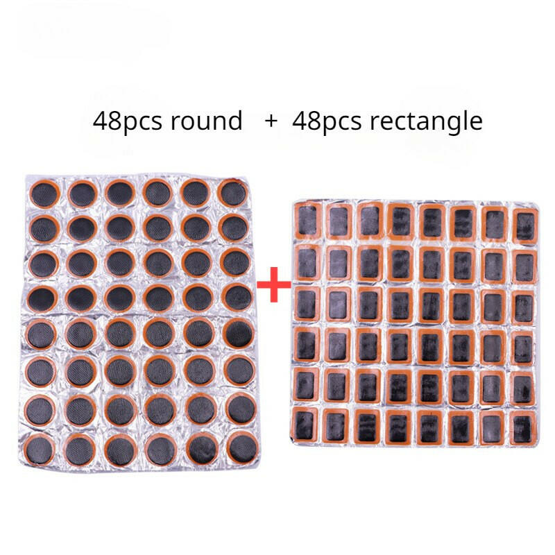 48pcs Rubber Puncture Patches Bicycle Tire Tyre Tube Repair Patch Kit No Glue Bicycle Inner Tube Puncture Repair Tools-WAYBIKER