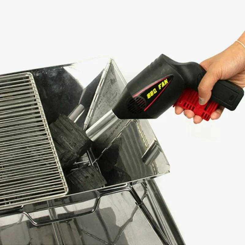 Portable Barbecue Air Blower Hand Crank BBQ Fan Outdoor Cooking Barbecue Hair Dryer Manual Handle Picnic BBQ Fans Tools Grill-WAYBIKER