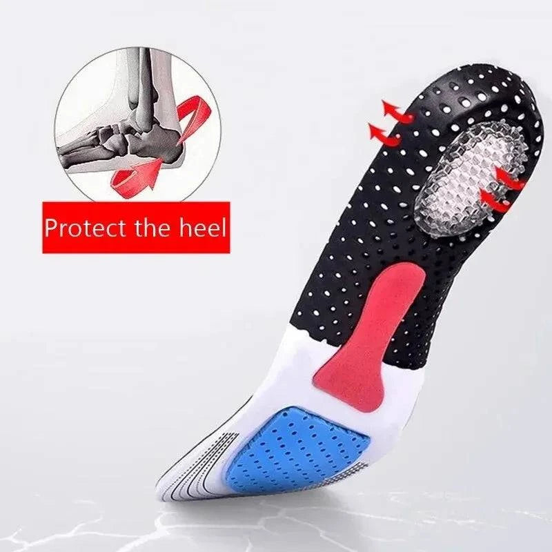 Cuttable Silicone Insoles for Shoe Men Women Orthotic Arch Support Sport Shoe Pad Soft Running Insert Cushion Memory Foam Insole-WAYBIKER