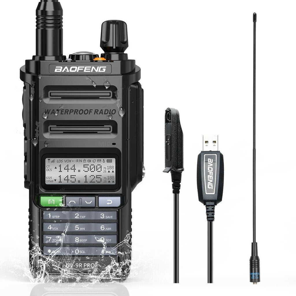 Baofeng UV-9R Pro IP68 Waterproof  Walkie Talkie Dual Band 16KM S22 Radio VHF UHF CB Ham Radio UV-9R Plus Portable Two Way Radio-WAYBIKER