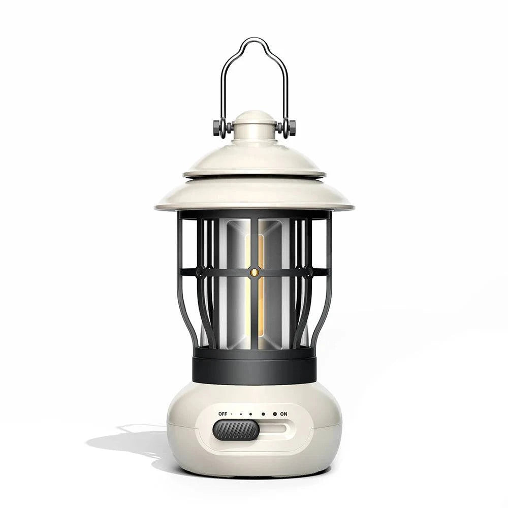 Cordless Camping Lamp USB Rechargeable Stepless Dimming Outdoor Retro Tent Light Home Atmospheres Light with Handle-WAYBIKER
