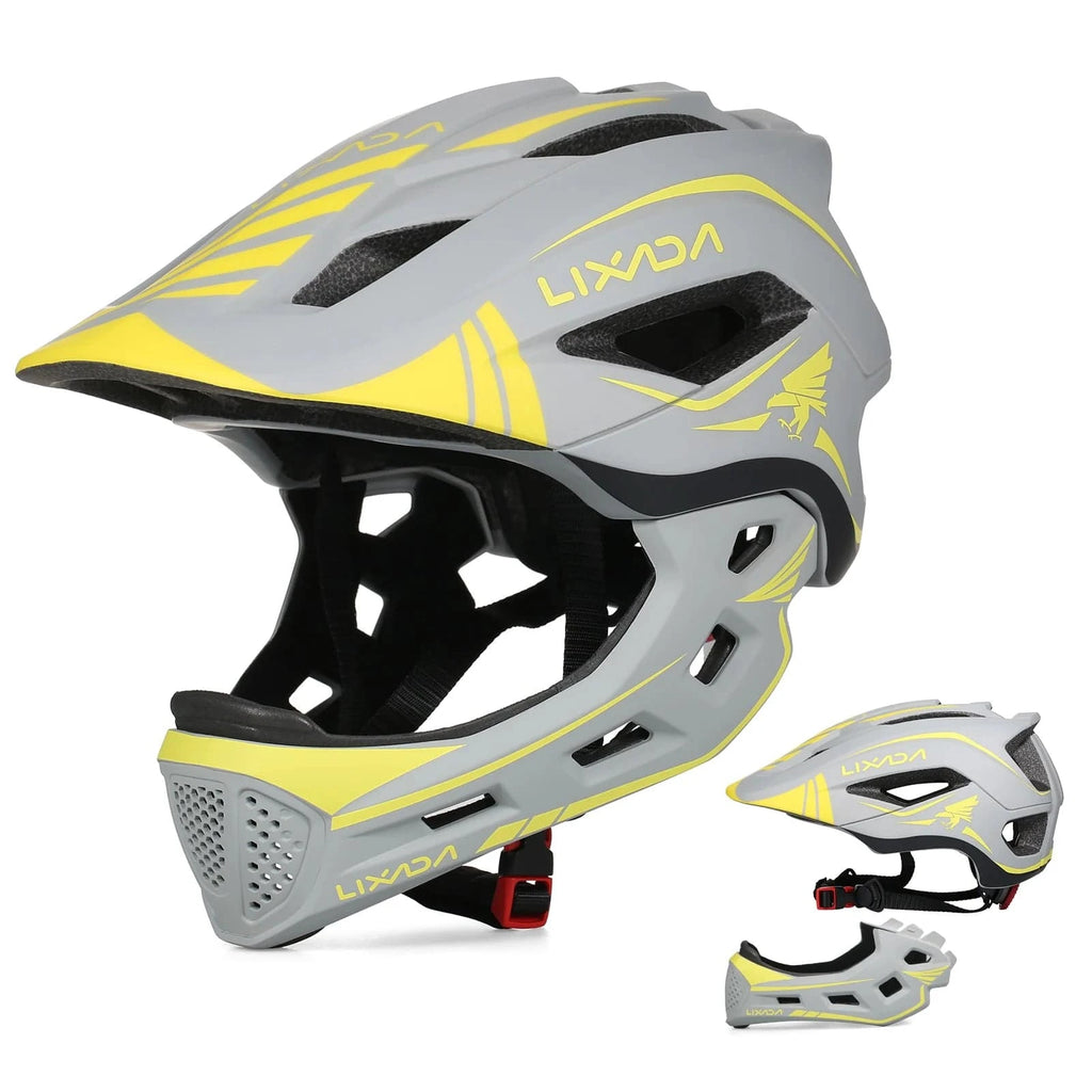 Detachable Full Face Helmet Children Sports Safety Bike Helmet Protective Gear for Cycling Skateboarding Roller Skating Scooter-WAYBIKER