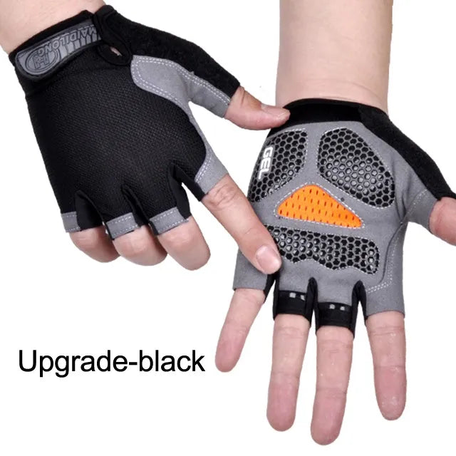 Anti Slip Shock Breathable Half Finger Gloves Breathable Cycling Gloves Fitness Gym Bodybuilding Crossfit Exercise Sports Gloves-WAYBIKER