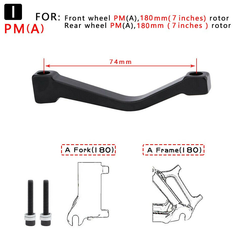 MTB 1pc Brake Disc Ultralight Bracket IS PM A B to PM Brake Disc Bracket Adapter For 140 160 180 203mm rotor-WAYBIKER