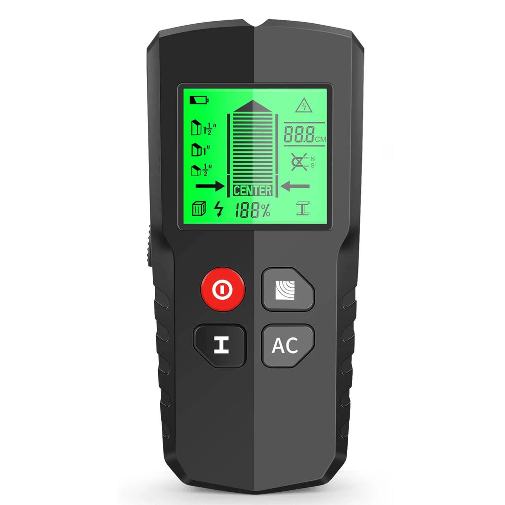 Stud Finder Wall Scanner 5 in 1 Electronic Stud Detector with HD LCD Display Used for Detecting Wood and AC Power-WAYBIKER