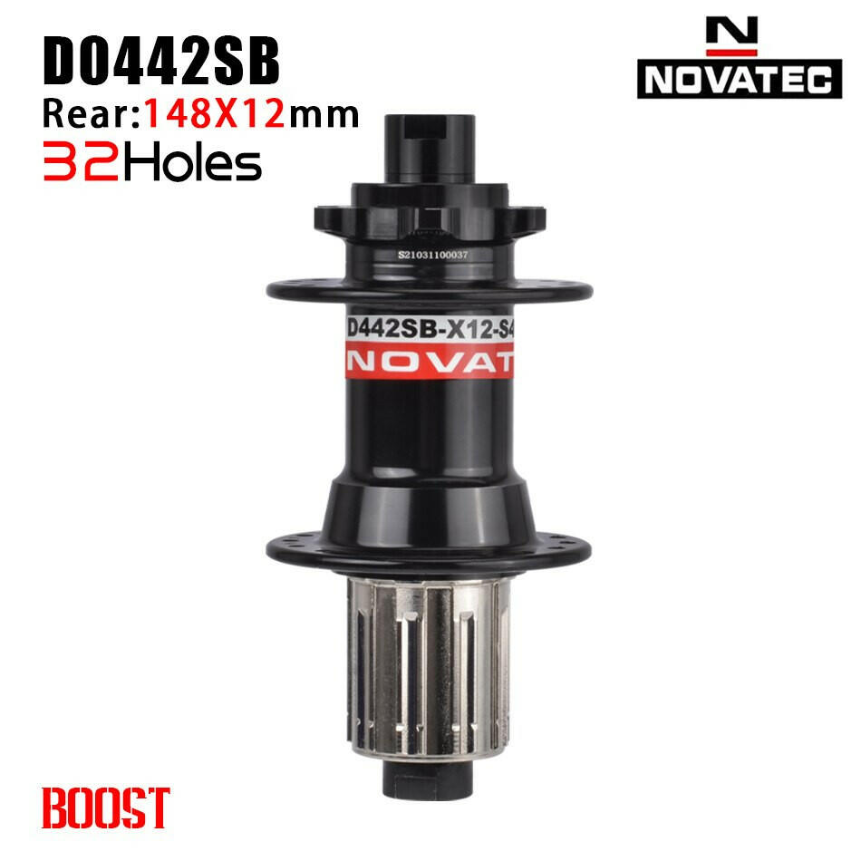 NOVATEC Bicycle Hub 4 Peilin Mountain Bike Hub D041SB/D042SB 28/32/36 Holes 6-Bolt Disc Brake For 8/9/10/11/12 Speed HG hub Body-WAYBIKER