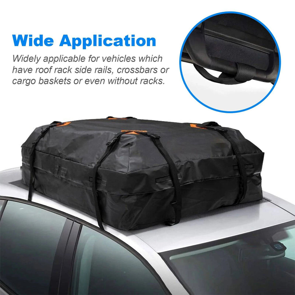420D Waterproof Cargo Bag Car Roof Cargo Carrier Universal Luggage Bag Storage Cube Bag for Travel Camping Luggage Storage Box-WAYBIKER
