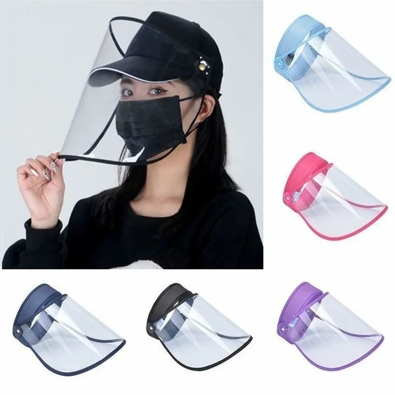 Men and Women Antivirus Transparent Mask Empty Top Hat  Protective Cap Anti-droplet Saliva Hair Ring-WAYBIKER