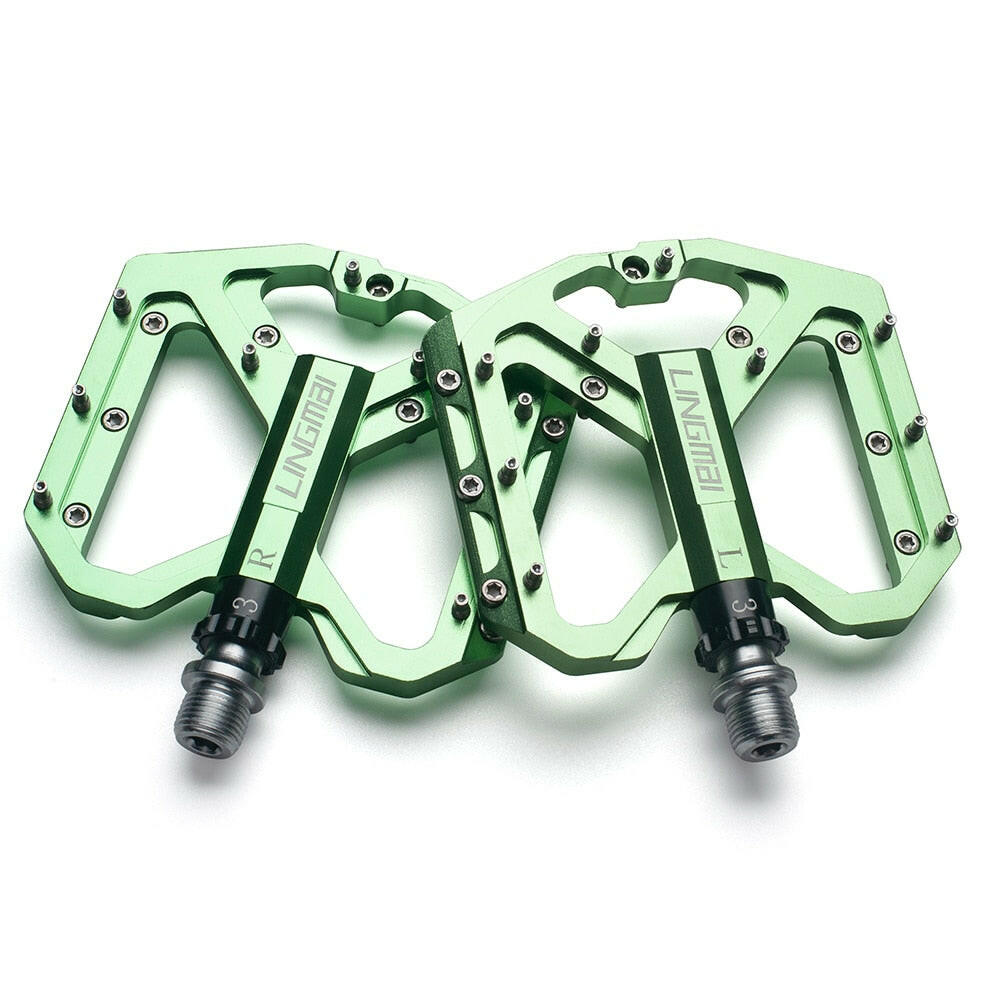 LINGMAI Ultralight Bicycle Pedal 3 Bearings Alloy Anti-slip Cycling Pedals BMX MTB Road Bike Sealed Bearing Bike Pedal-WAYBIKER