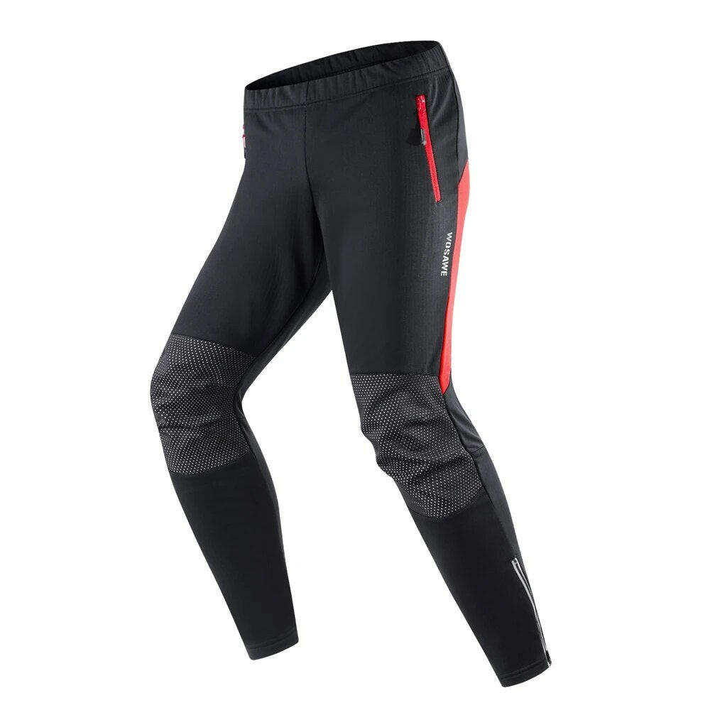 WOSAWE Winter Men's Cycling Outfit Fleece Warm MTB Jacket Reflective Cycling Sportwear Jerseys Pant Suit Thermal Sportwear-WAYBIKER