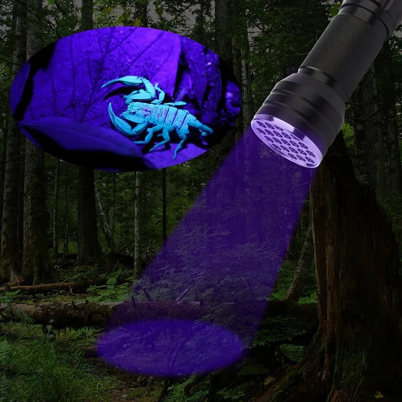 21LED UV Flashlight Glue Curing Flashlamp Ultraviolet Ink Dryer Money