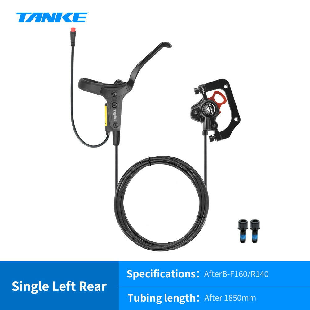 TANKE e-bike MTB electric Bike Hydraulic Disc Brake Set 180mm Rotors Oil Calliper Plate Front Rear Mountain Bicycle Clamp 22.2mm-WAYBIKER