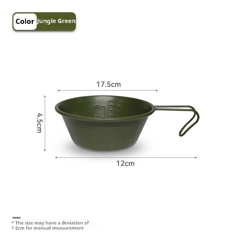 Difeike Difeike Outdoor Snow Bowl Camping Tableware Portable Tableware 304 Stainless Steel Snow Bowl Storage Bag Picnic Bowl-WAYBIKER
