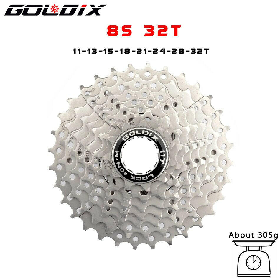 GOLDIX Road Bike 8 9 10 11 Speed Velocidade 11-25T/28T/32T/34T/36T Bicycle Cassette Freewheel MTB Sprocket for SHIMANO SRAM-WAYBIKER
