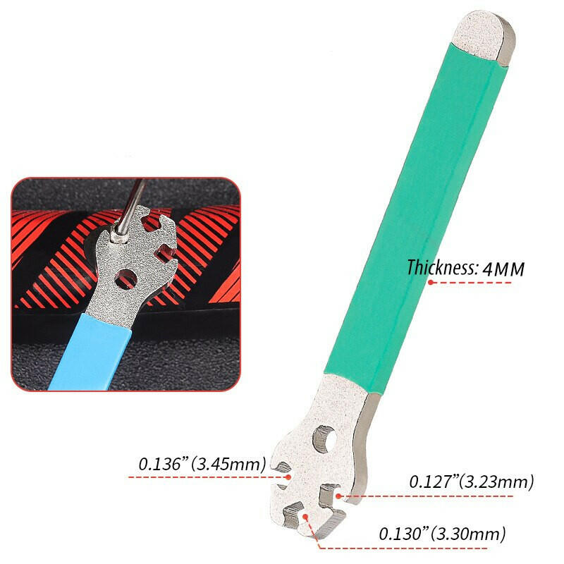 Bike Spoke Wrench Rim Adjustment Tool Tensioner Correction Full Steel Bicycle Spoke Nipple Tool Spanner Kit-WAYBIKER