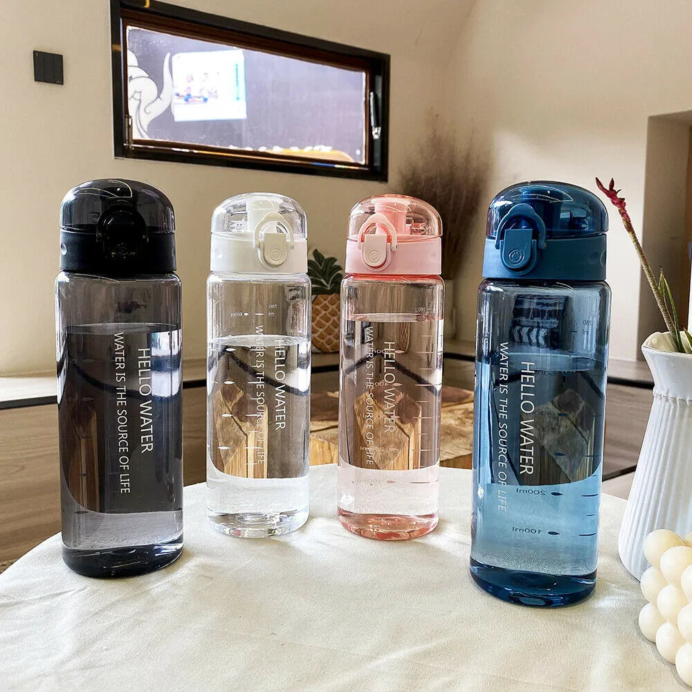 Sports Water Bottle 780ml Portable Travel Clear Leakproof Drinking Bottle for Gym Fitness Outdoor-WAYBIKER