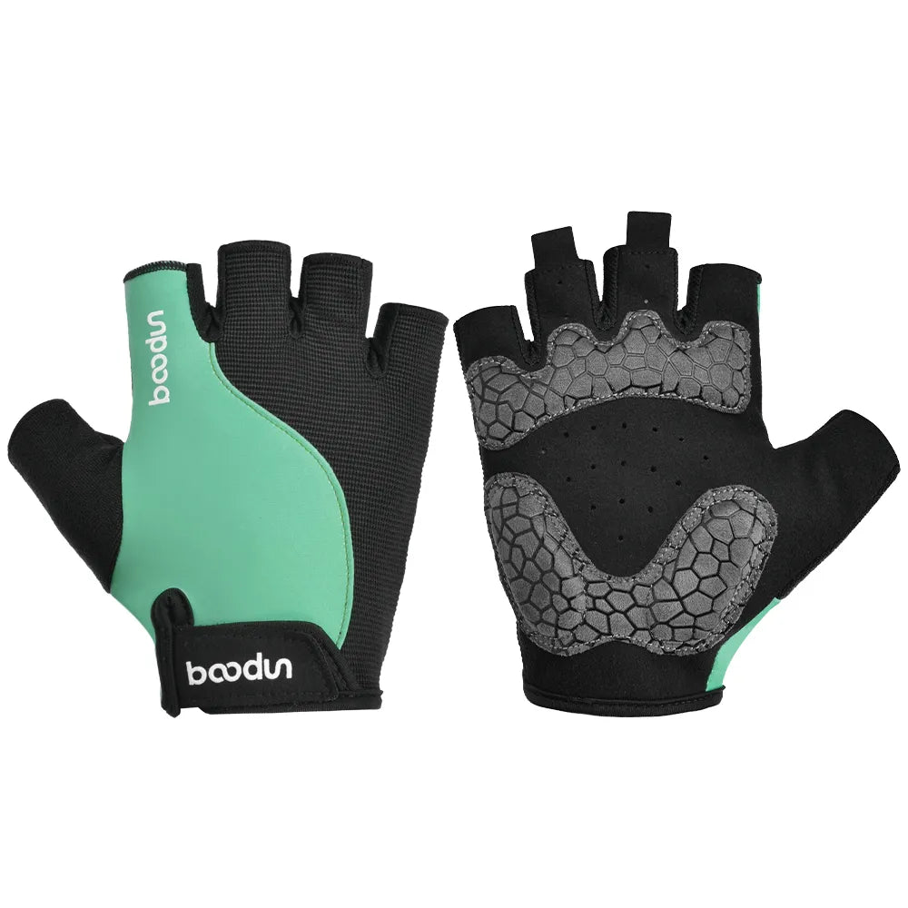 Women Men 1418 Gym Fitness Breathable Anti-Slip  Half Finger Summer  Cycling  Gloves-WAYBIKER