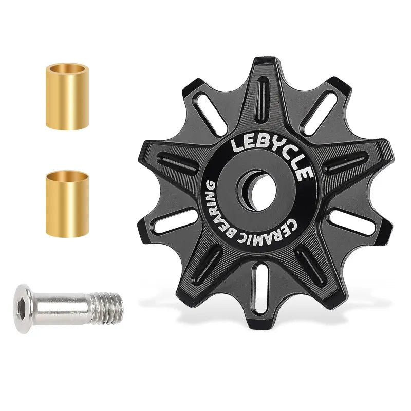 Lebycle MTB Road Bike Rear Derailleur Wheel Ceramic Bearing pulley wheels 10T 12T 14T CNC Road Bike Guide Roller Idler 4mm 5mm-WAYBIKER